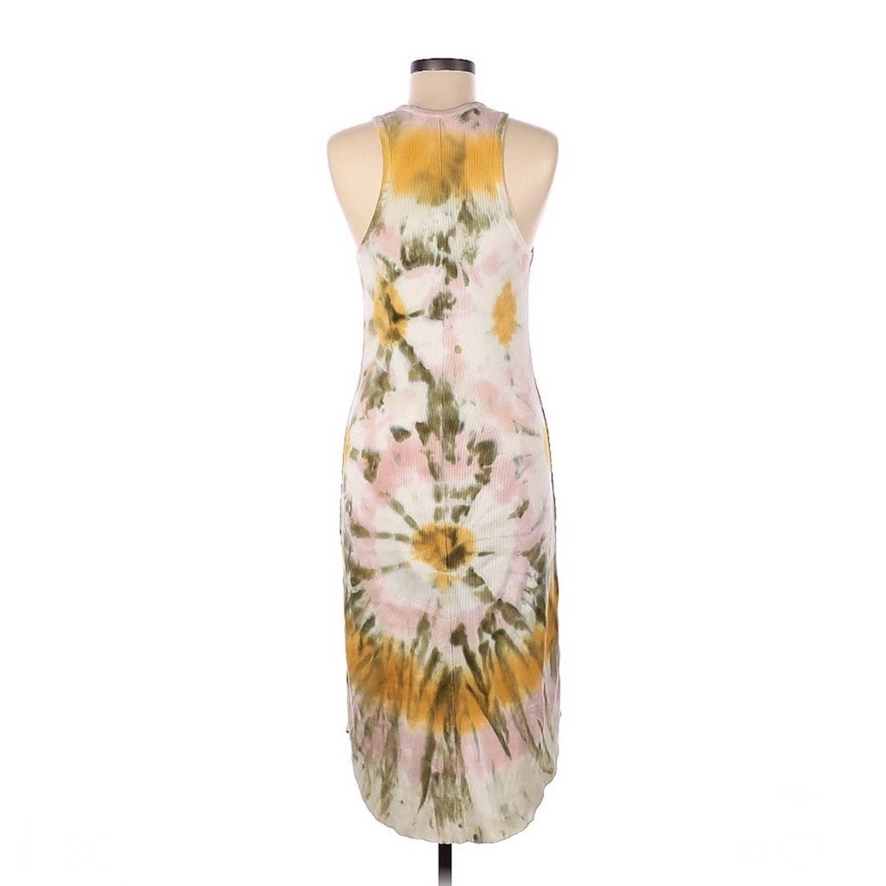 Young Fabulous & Broke Gold Pink Halter Sheath Midi Dress